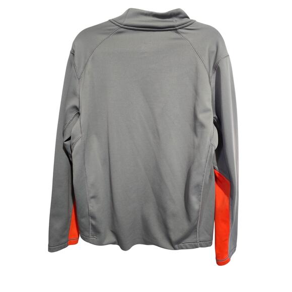 NIKE KO 1/4 ZIP SWEATSHIRT THERMA-FIT GREY ORANGE RARE UNISEX LARGE - Picture 2 of 6